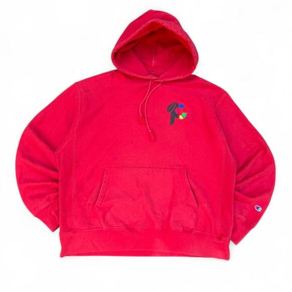 Produce Portland Red Champion Reverse Weave Hoodie - Picture 1 of 8